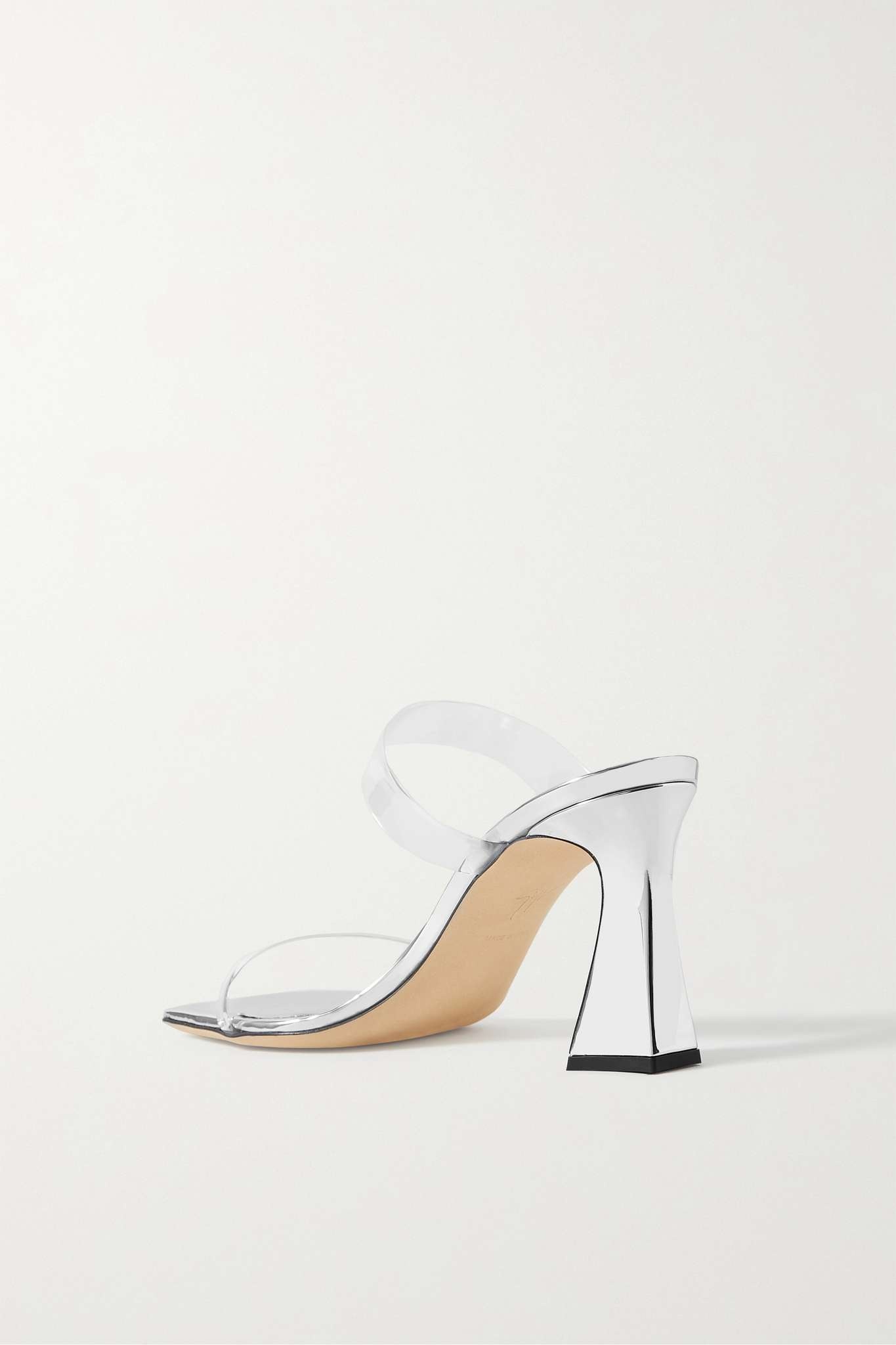 Vanilla PVC and metallic patent-leather mules - 3