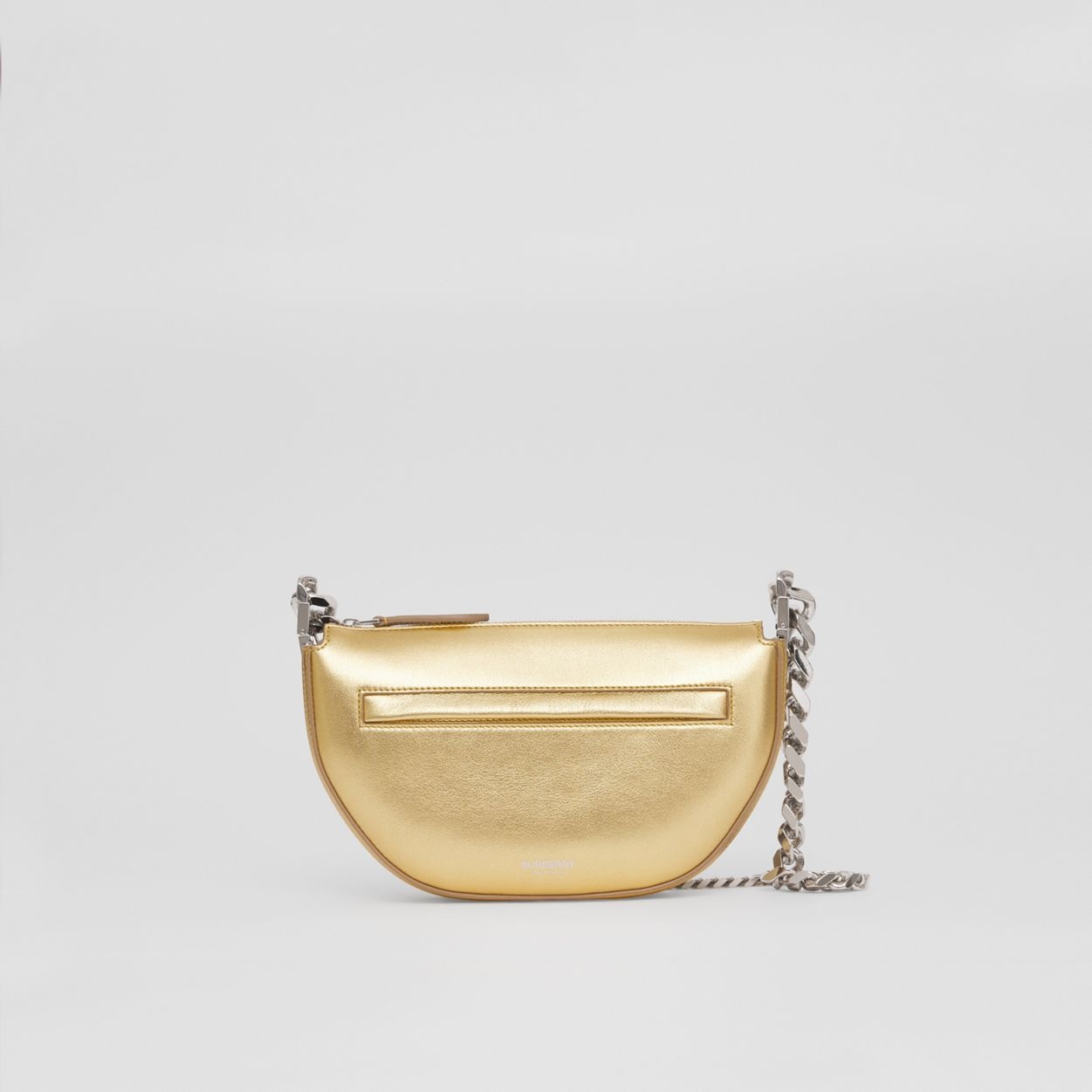 Mini Metallic Lambskin Zip Olympia Bag - 4