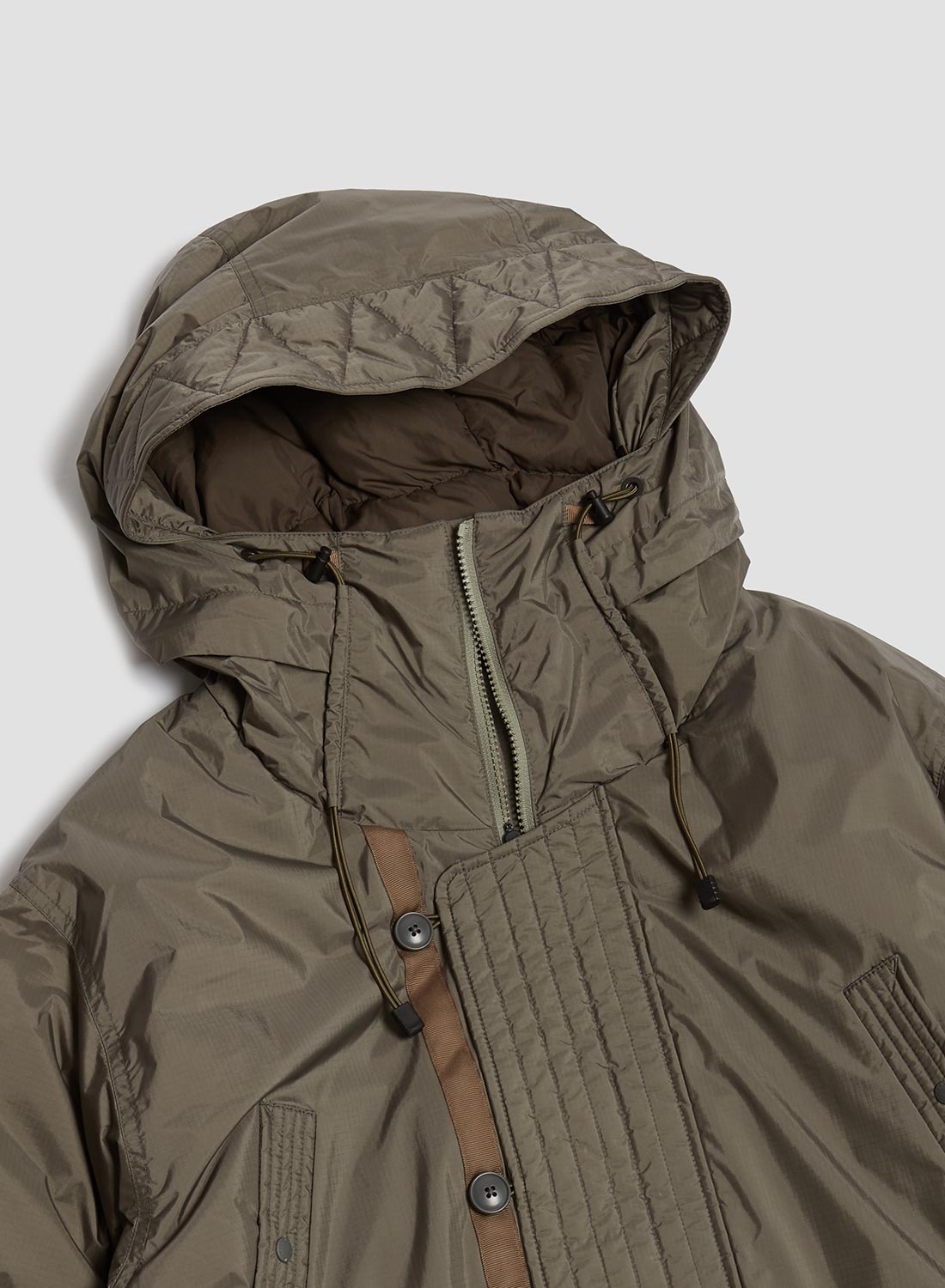 Nanga Aurora Tex Down Field Half Coat in Mocha Grey - 2
