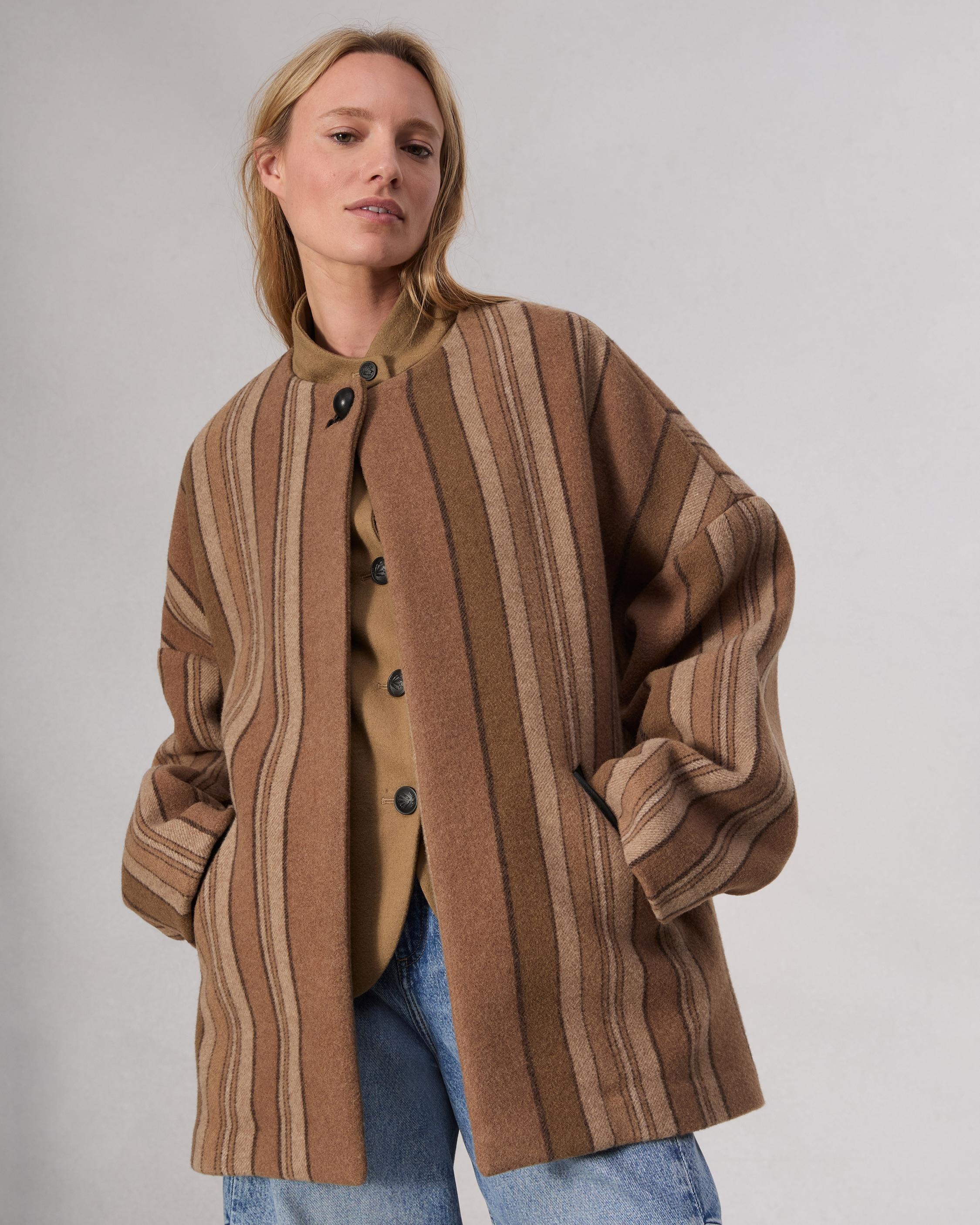 Penny Stripe Coat - 2