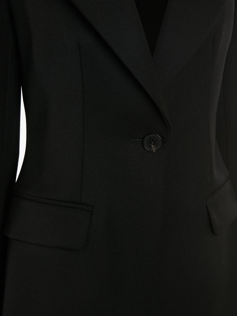 Alexander McQueen Silver Metal Eyelets Jacket in Black outlook