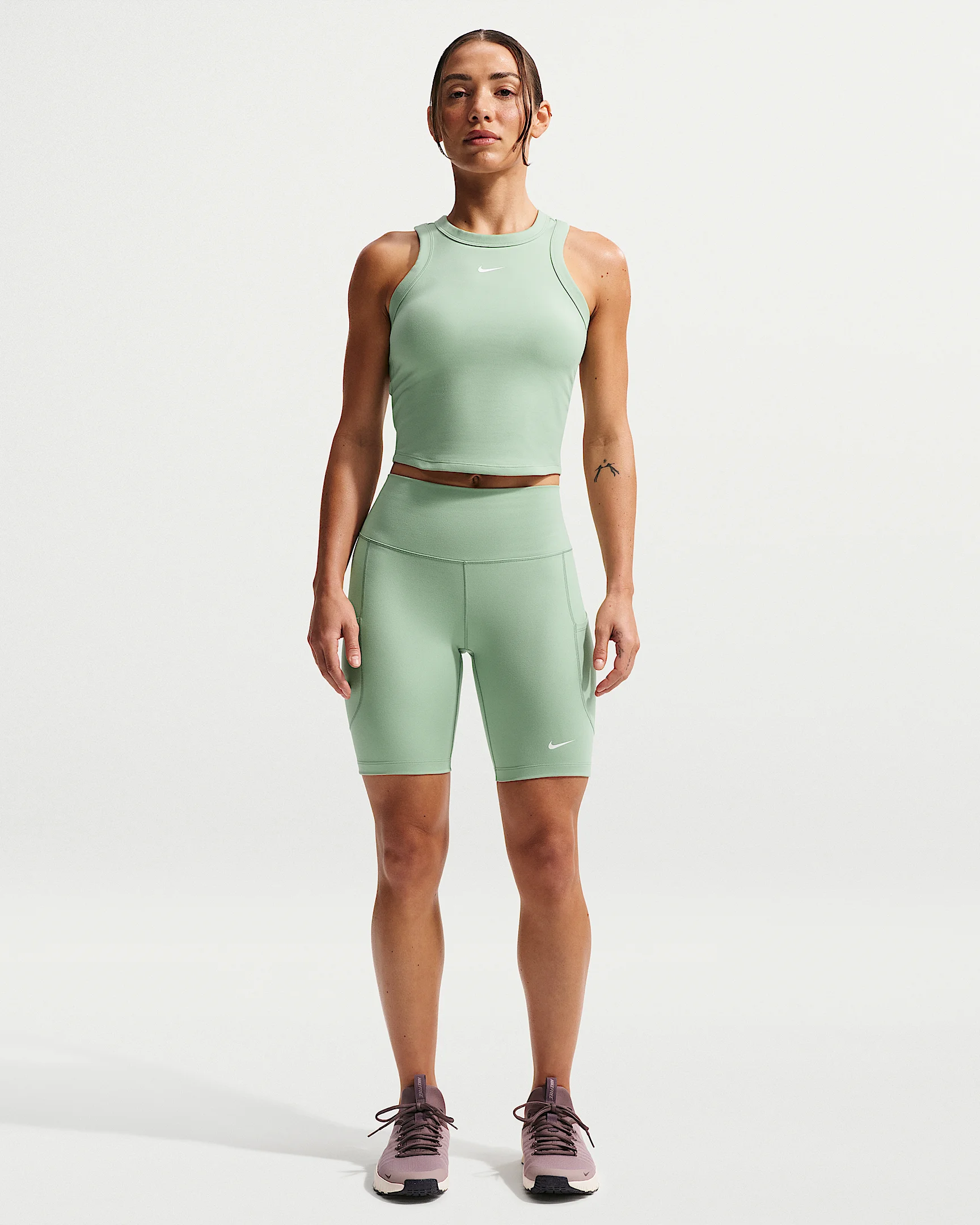 Nike One Women's High-Waisted 8" Biker Shorts with Pockets - 1