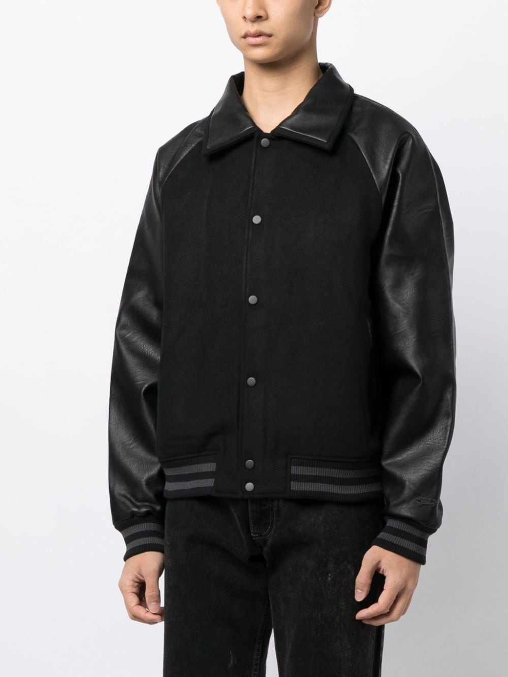 X Goodfight Lettermans panelled bomber jacket - 4