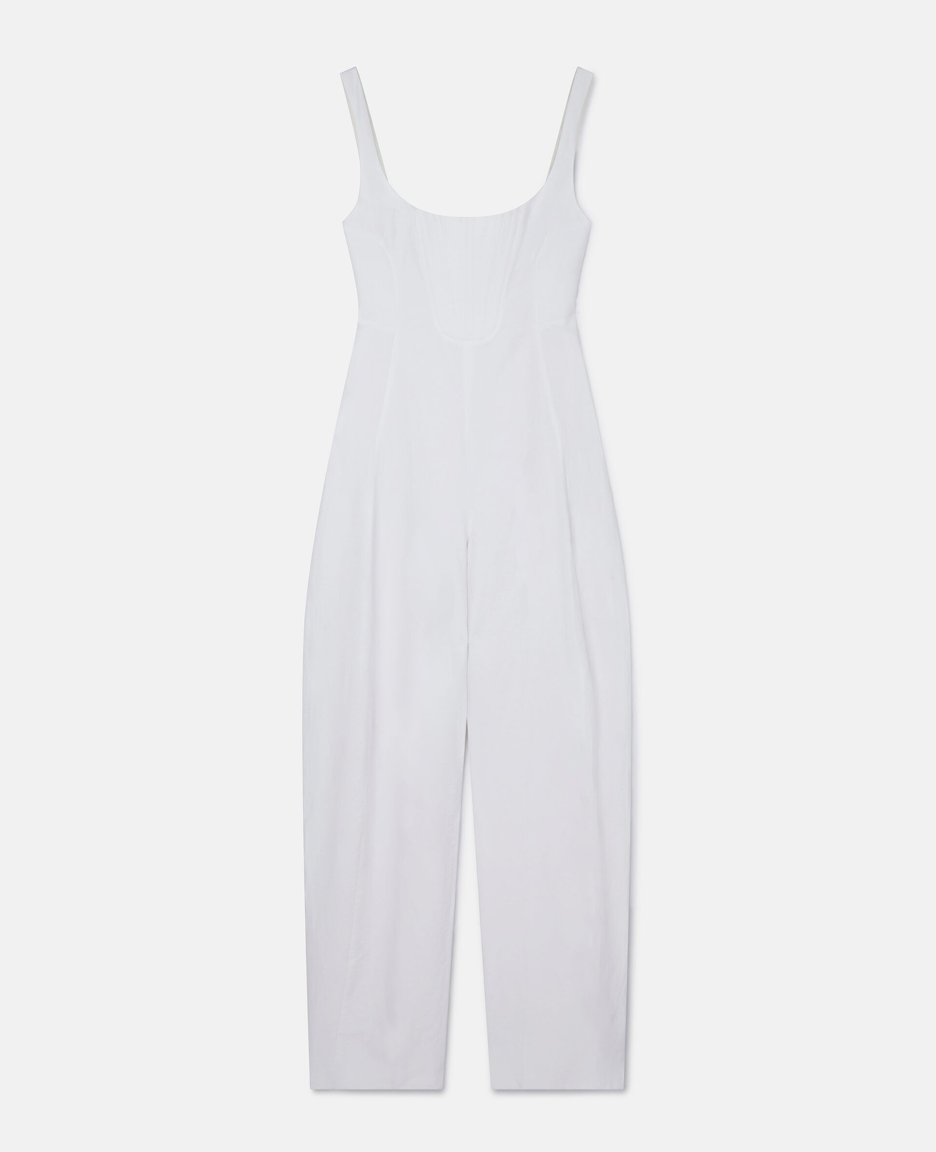 Linen-Cotton Corset Jumpsuit - 1