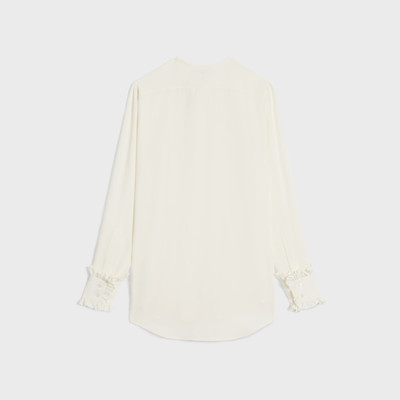 CELINE frilled romy shirt in silk crepe and acetate outlook