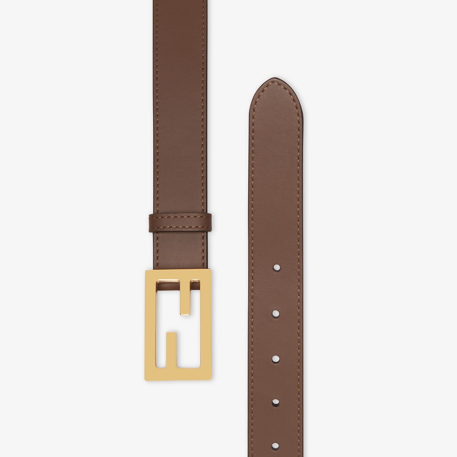 Brown leather belt - 2