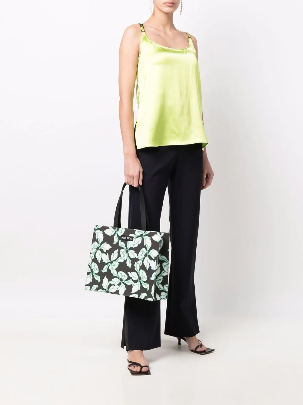 floral-print tote bag - 2