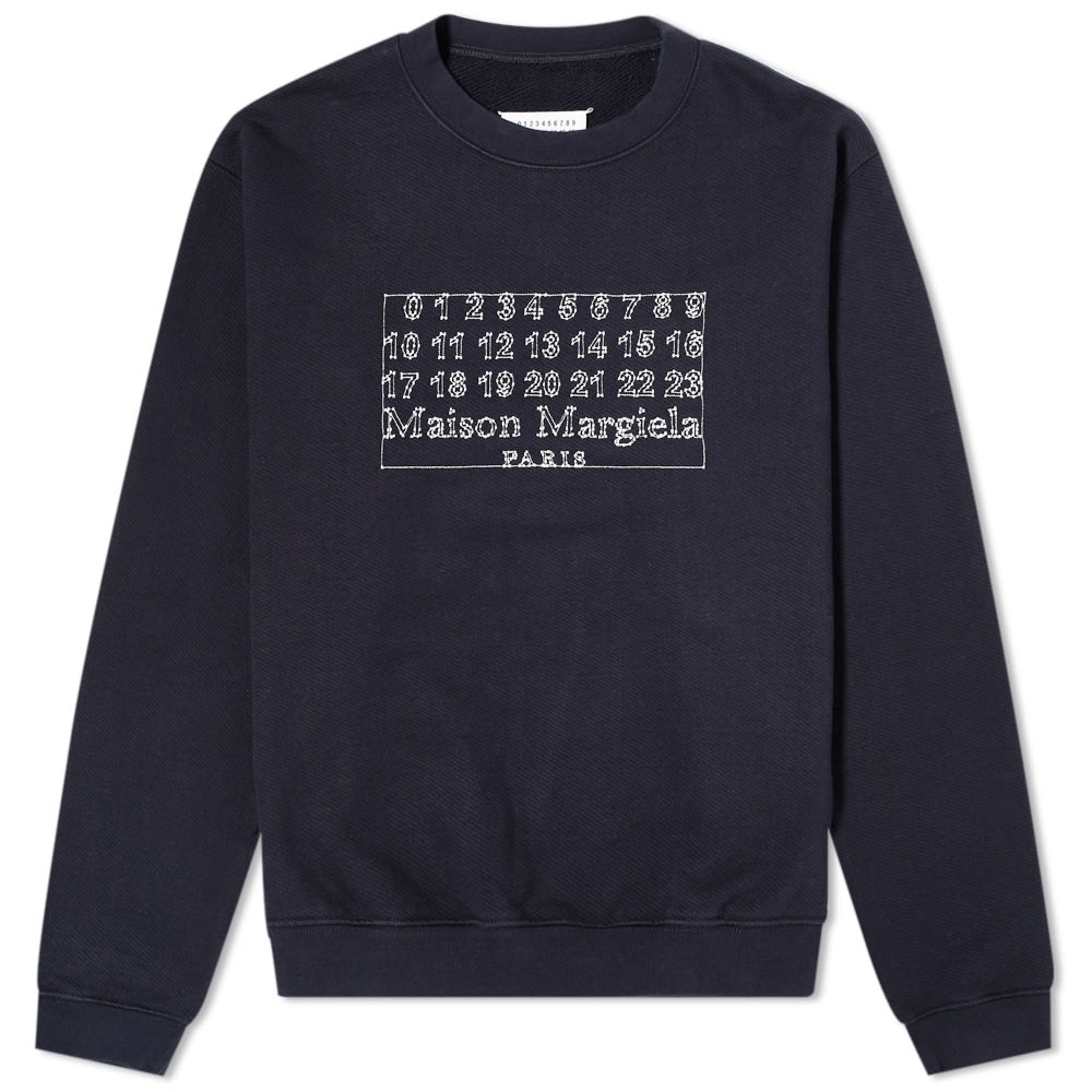 Maison Margiela 10 Embroidered Numeric Logo Crew Sweat - 1