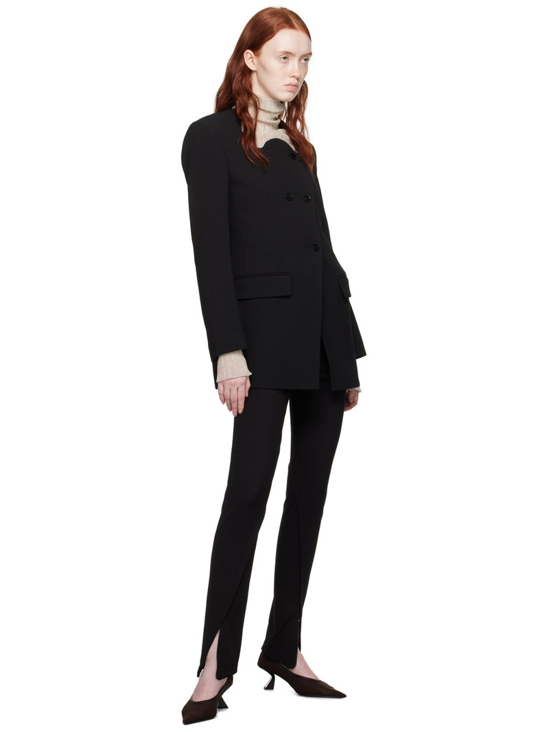 RECTO Black Zip Vent Trousers outlook