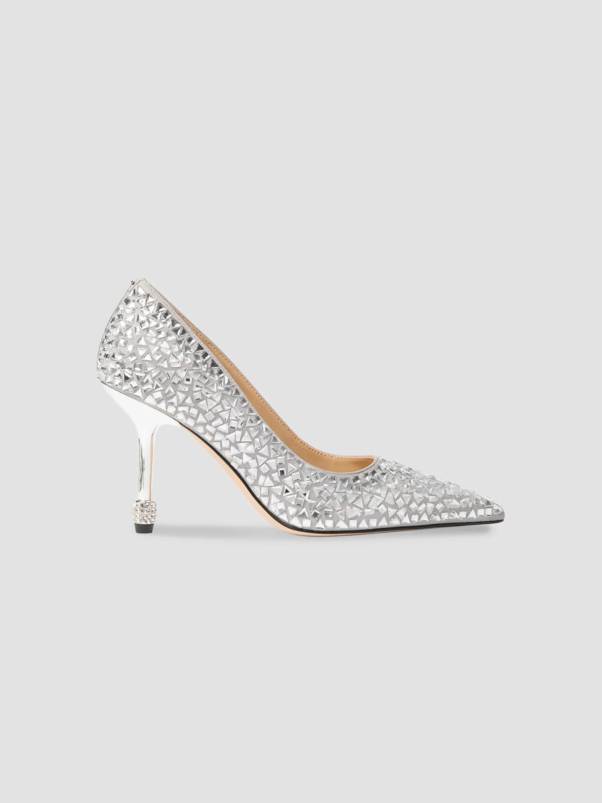 Women's Ivy 95MM Embellished Pumps - Nickel - 1
