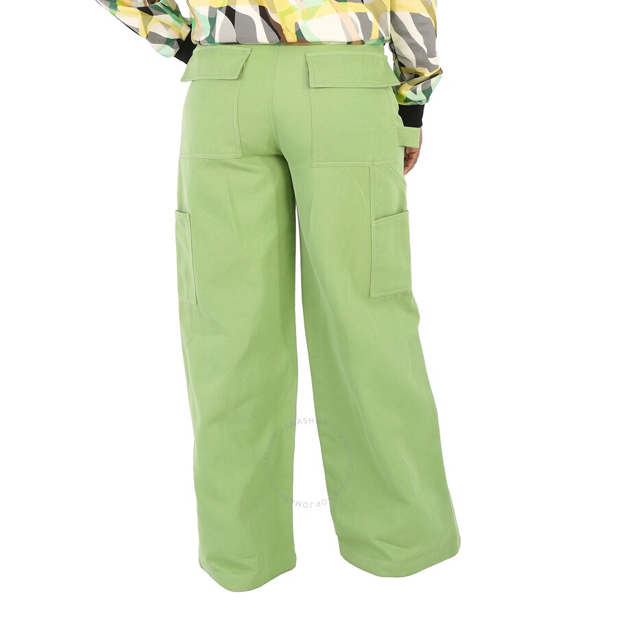 Petar Petrov - Petar Petrov Ladies Green Cotton Ramie Blend Genaro Trousers - 6