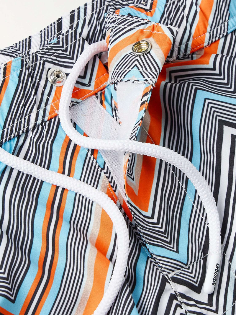 Slim-Fit Mid-Length Printed Swim Shorts 4