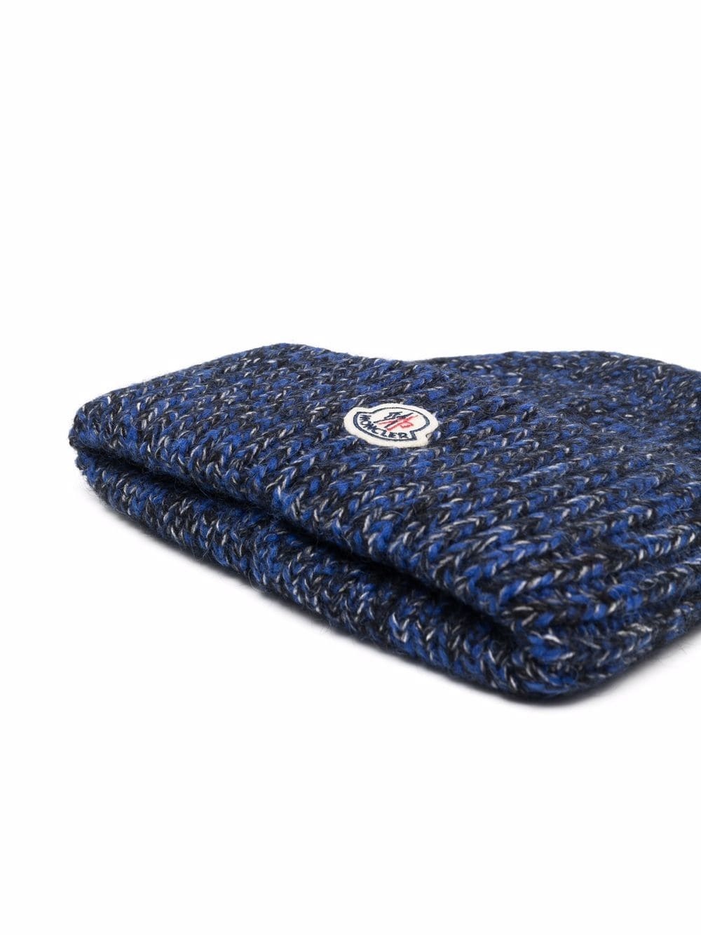 marl-knit logo-patch beanie - 2