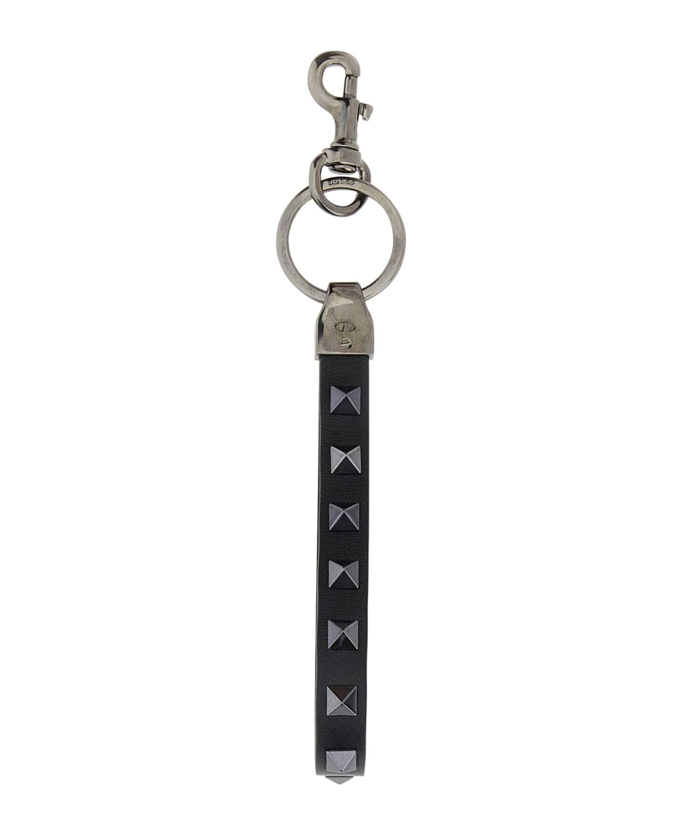 Black Leather Key Ring - 2