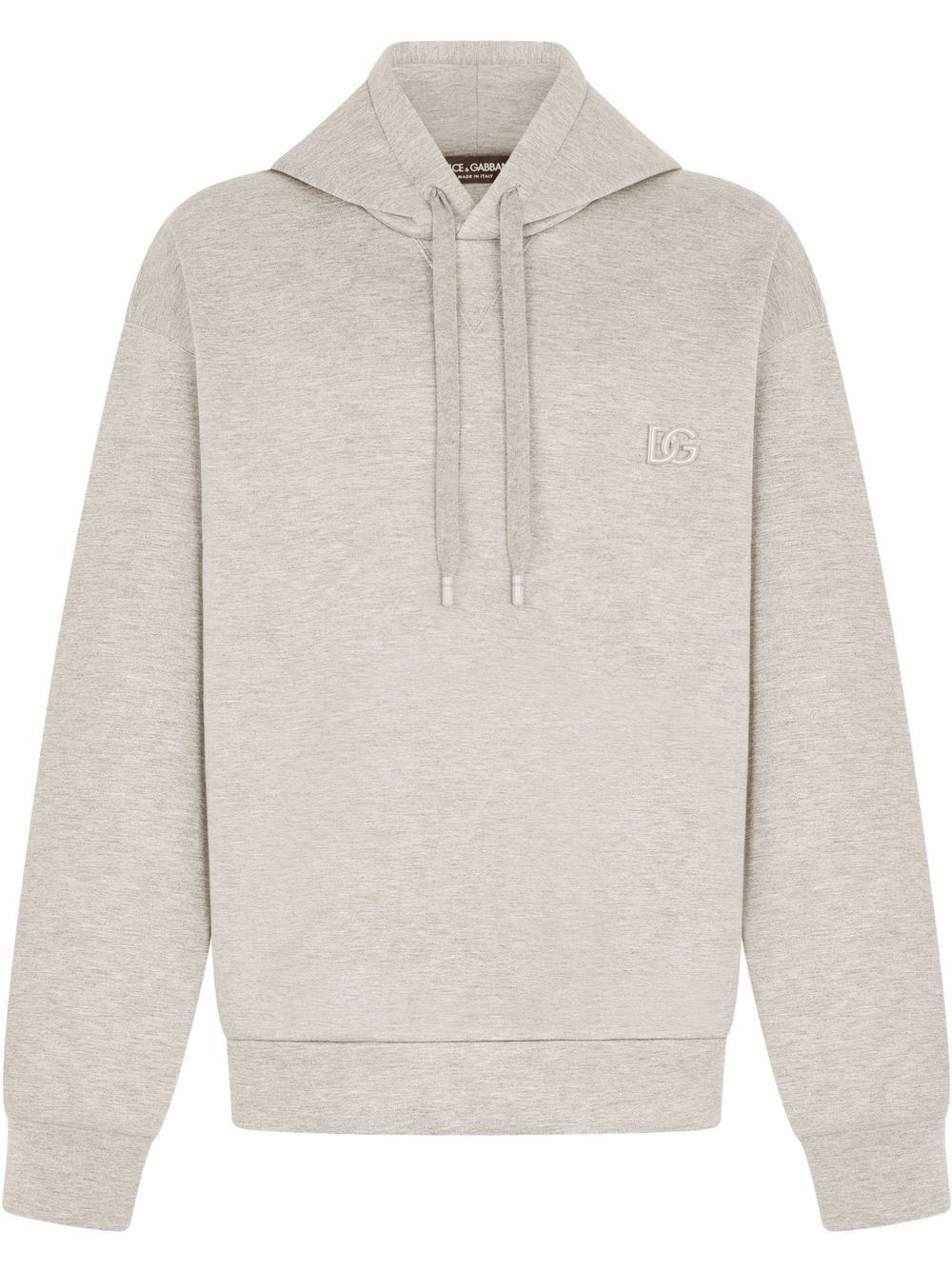 embroidered logo hoodie - 1