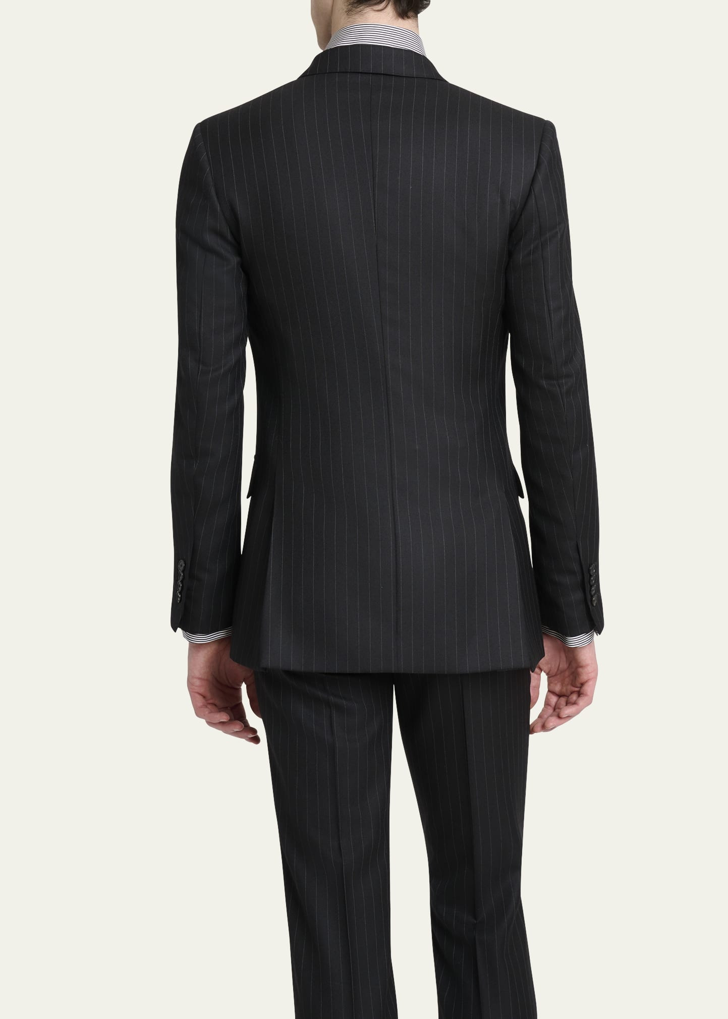 Men's Double-Breasted Pinstripe Sport Coat - 3