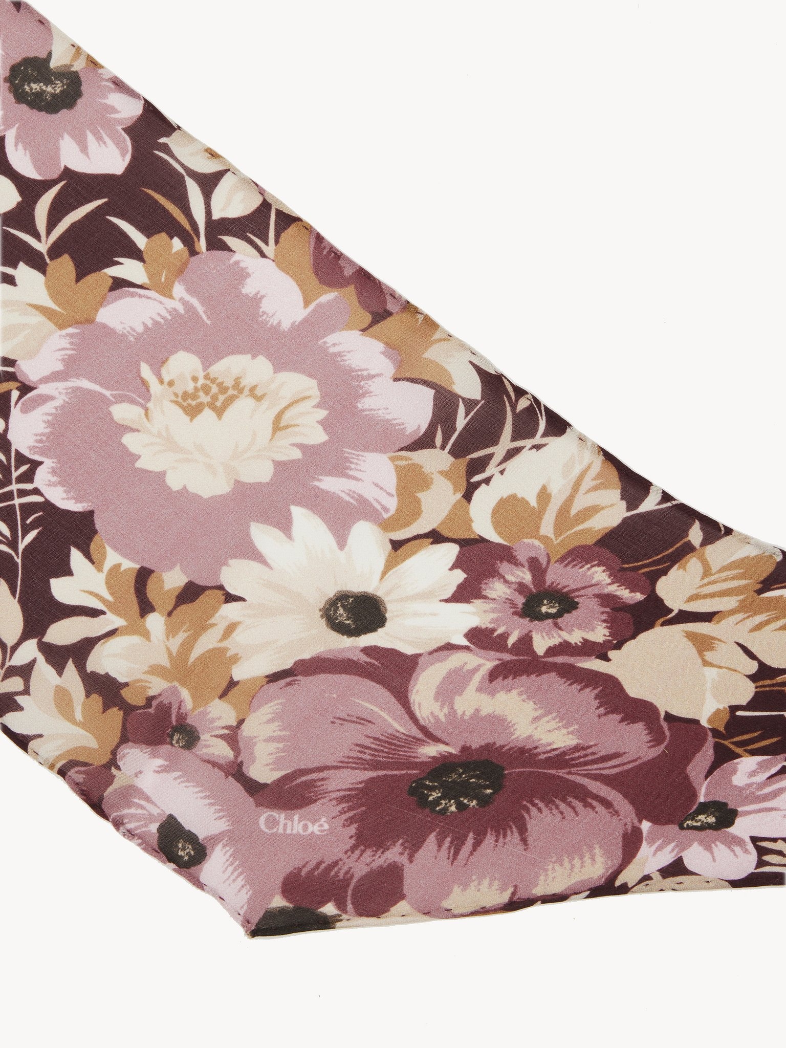 THE CHLOÉ ROSES BANDEAU SCARF IN SILK CHARMEUSE - 3