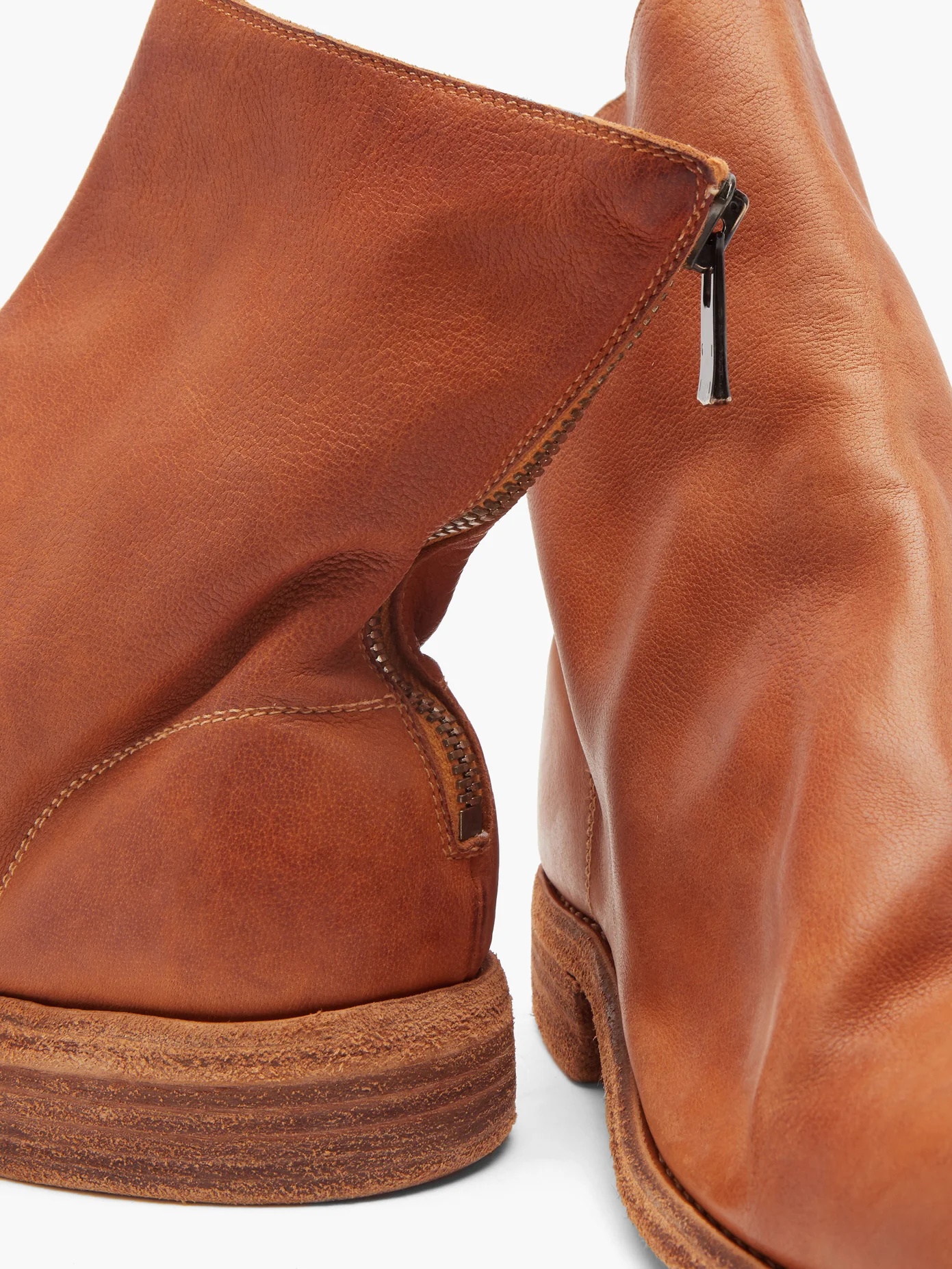 Zip supple-leather boots - 6