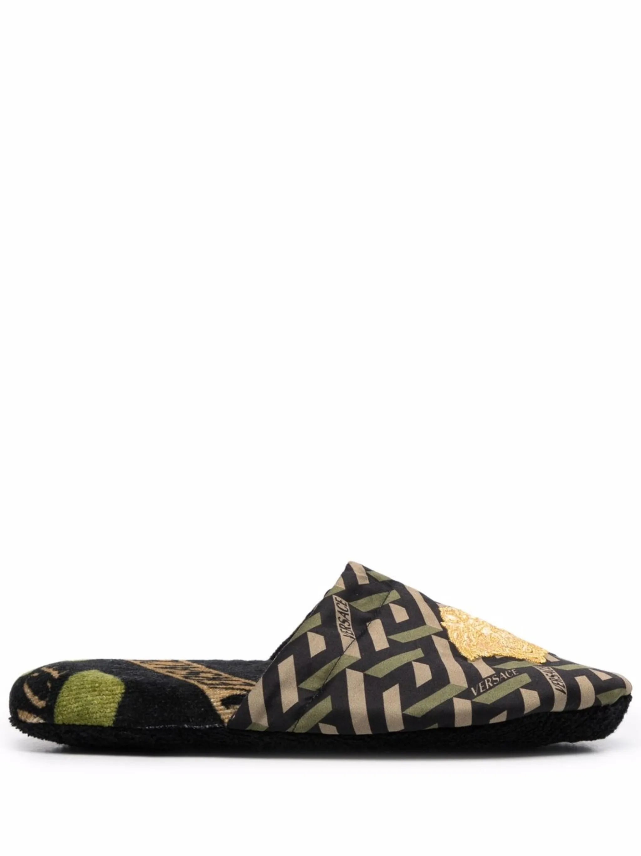 logo embroidered slippers - 1
