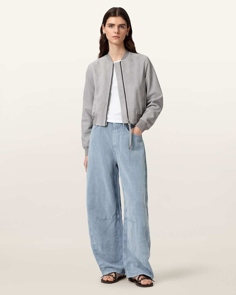 ALLSAINTS JETT BARREL LEG LINEN BLEND PANTS outlook