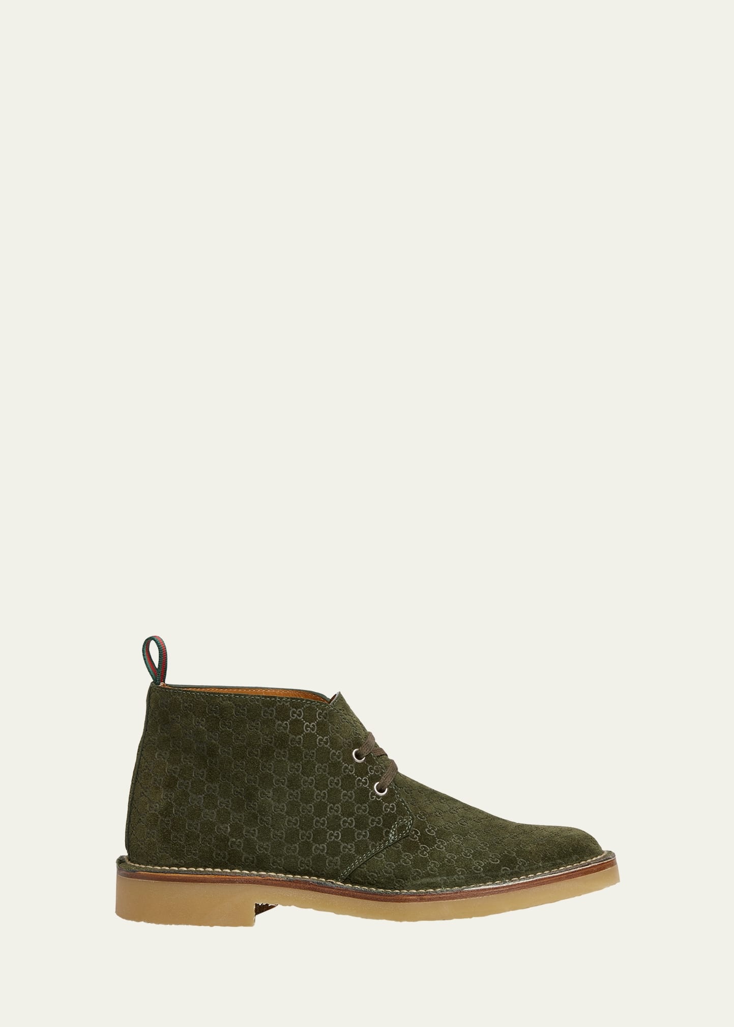 Men's Moreau GG Suede Lace-Up Ankle Boots - 1