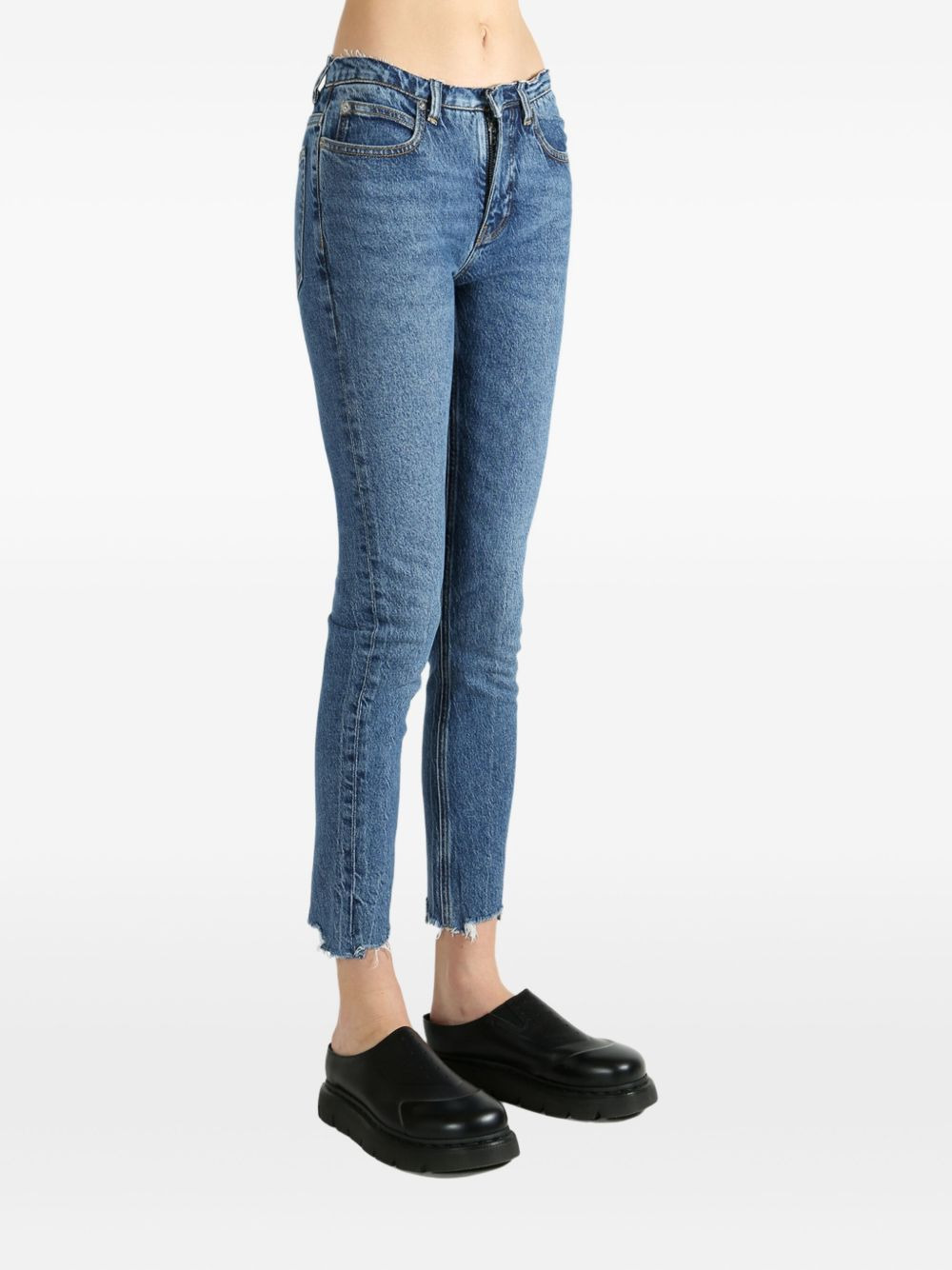 frayed-hem jeans - 3