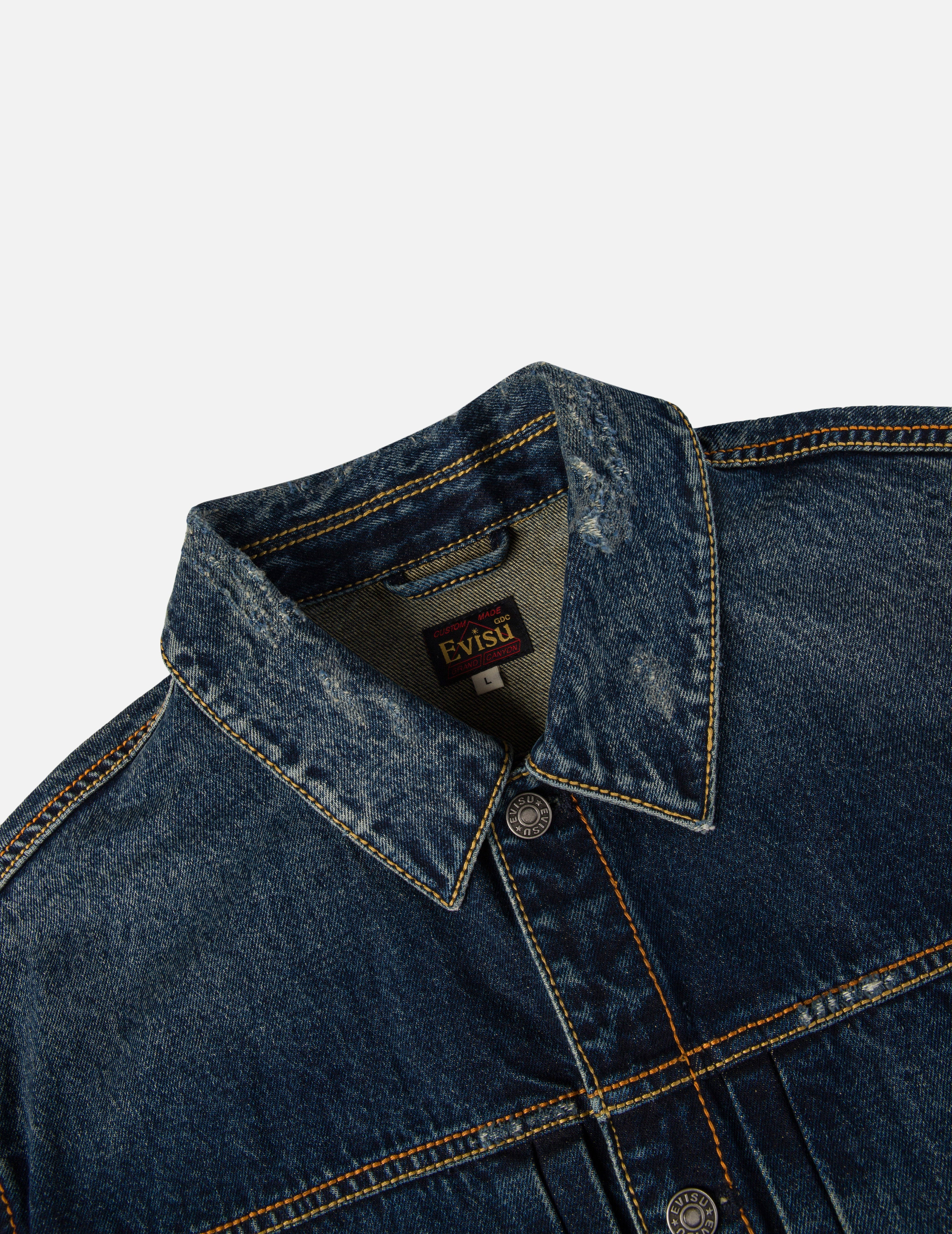 EVISU X GDC Washed Relax Fit Denim Jacket - 9