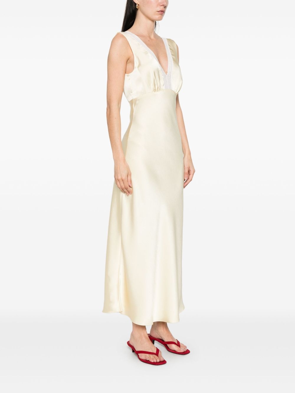 satin midi dress - 3