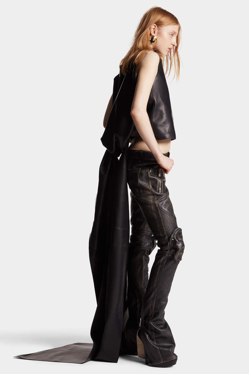 LEATHER OBI TOP - 6