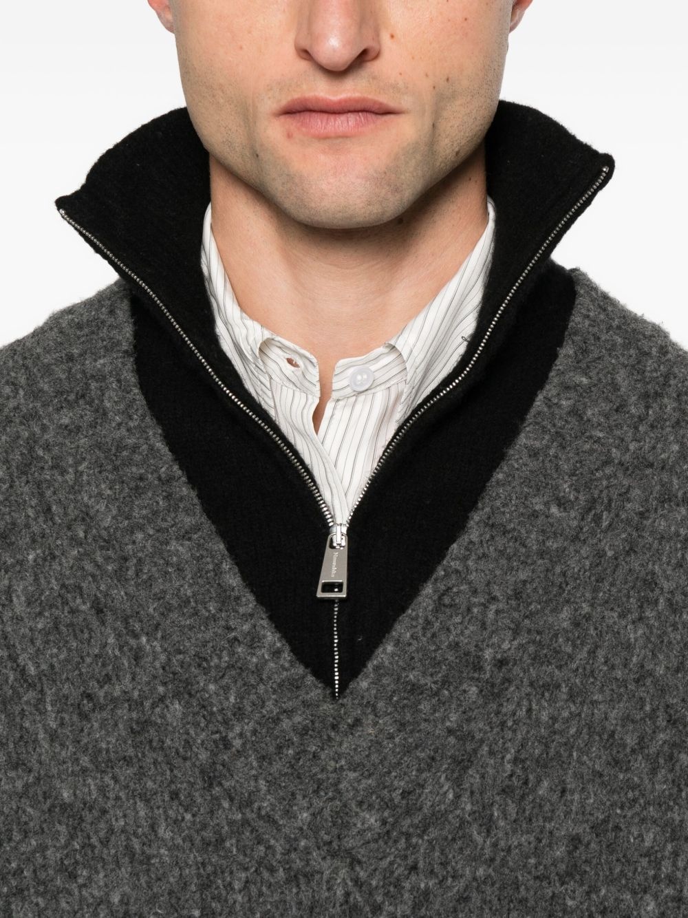 zip-up sweater - 5