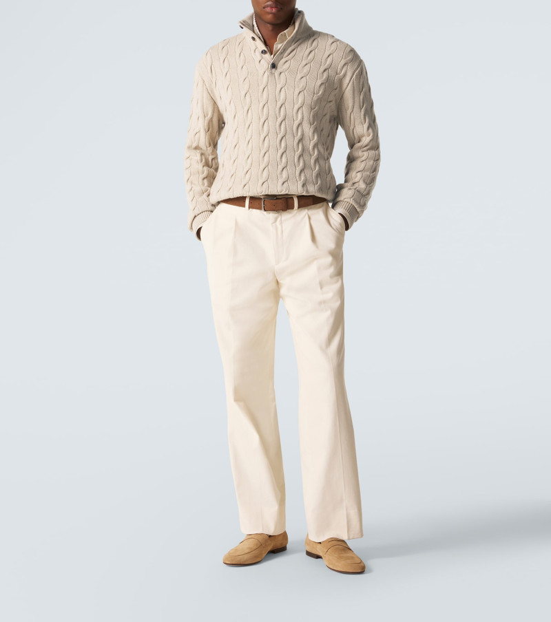 Ralph Lauren Cable-knit cashmere turtleneck sweater outlook