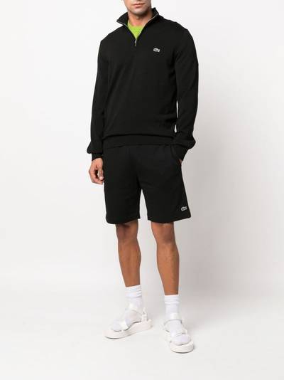 LACOSTE logo-patch track shorts outlook