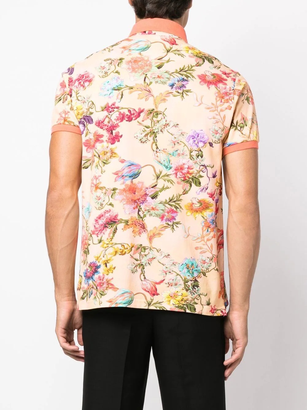 floral short-sleeve polo shirt - 4