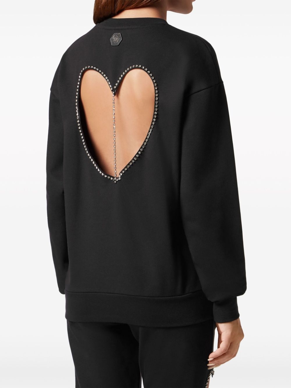 logo-patch cotton sweatshirt - 4