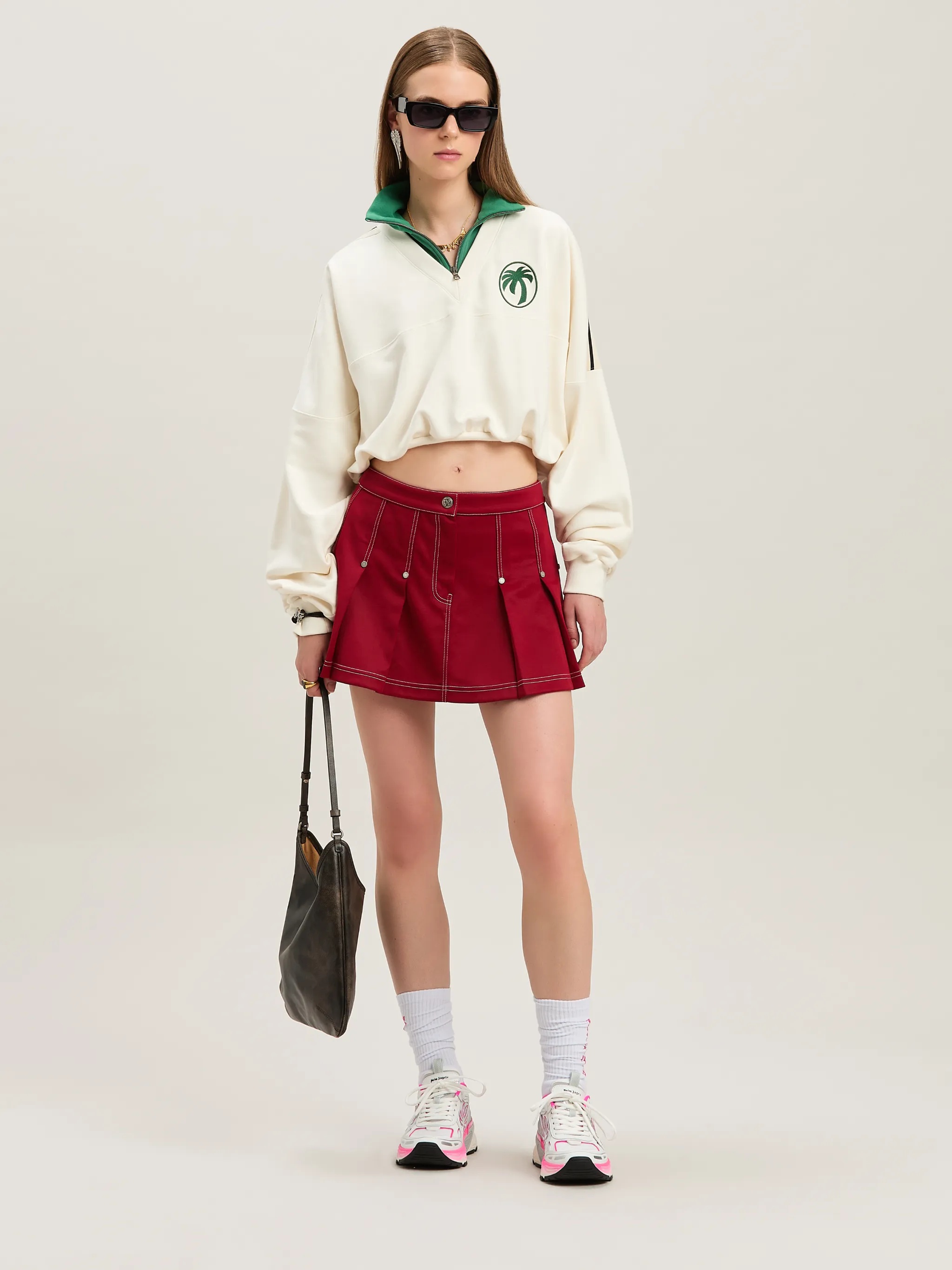 Palm Angels Pleated Mini Skirt | REVERSIBLE