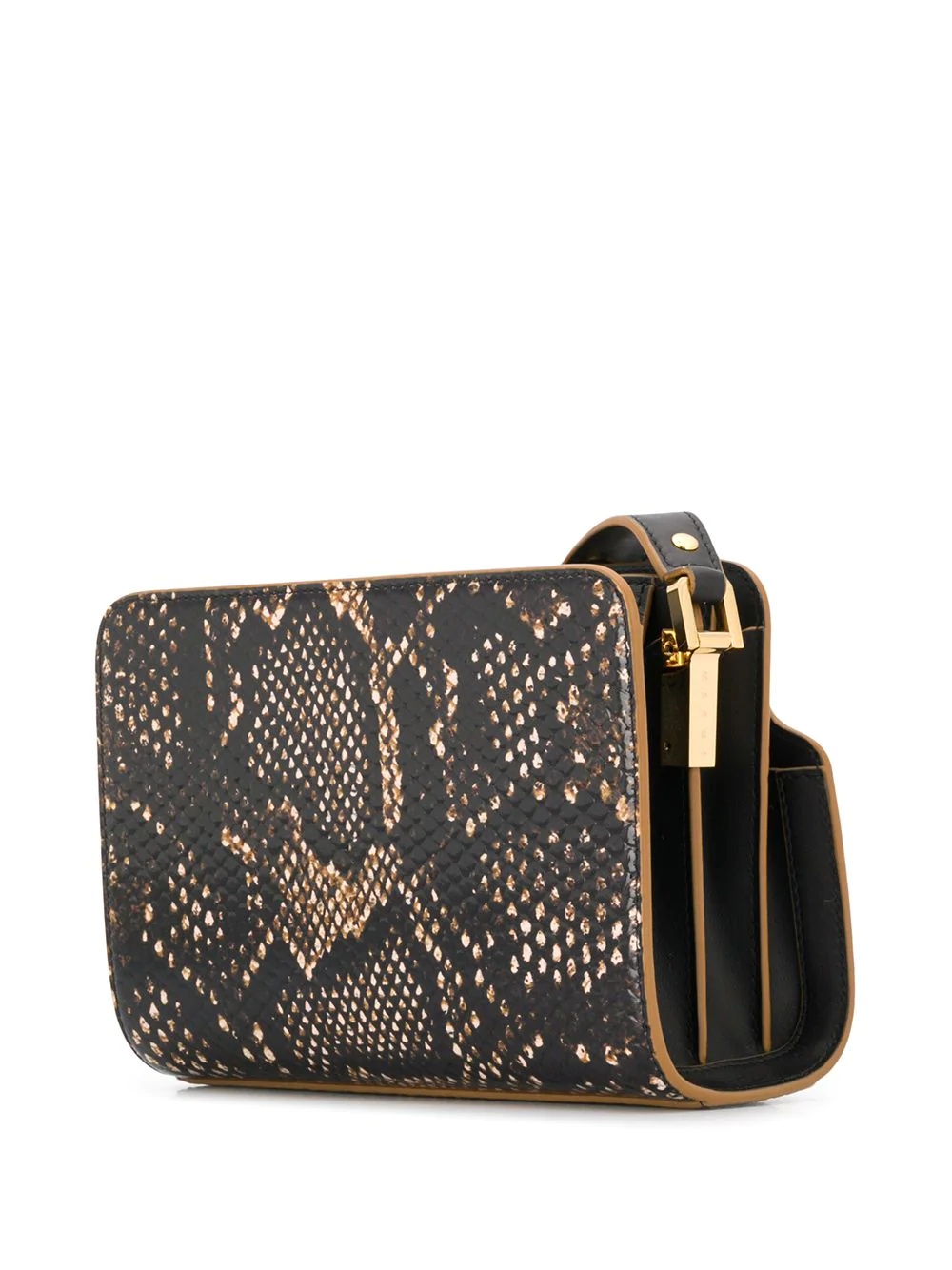 snake-effect shoulder bag - 3