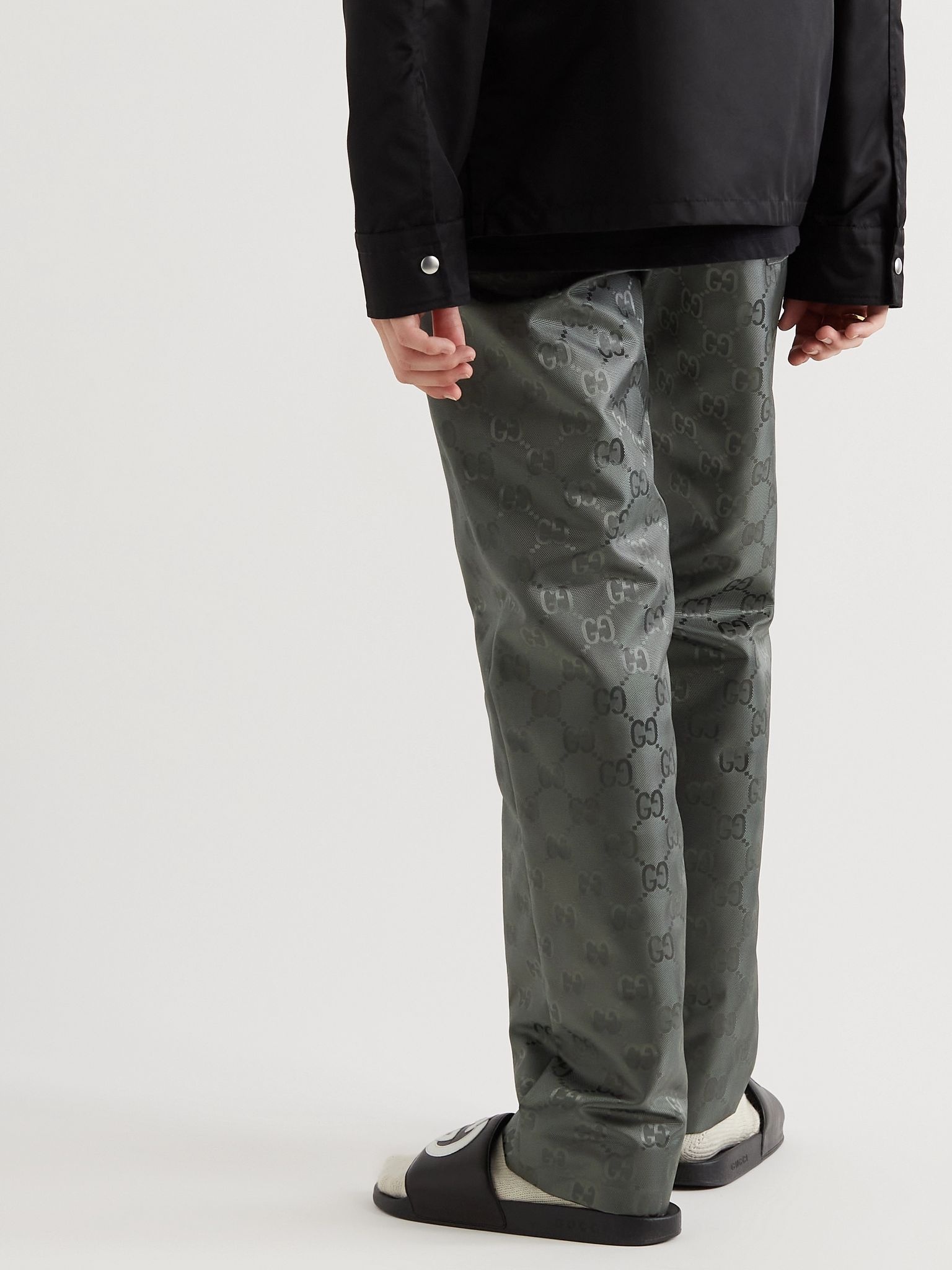 Logo-Jacquard Shell Trousers - 4