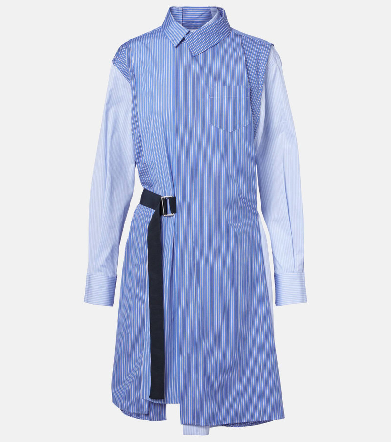 Striped cotton poplin shirt dress 1