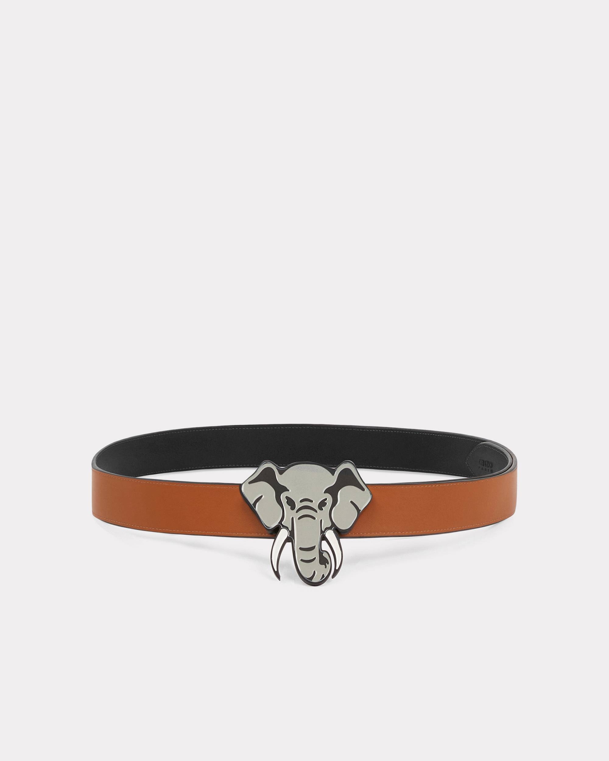 KENZO Elephant' wide reversible leather belt - 2