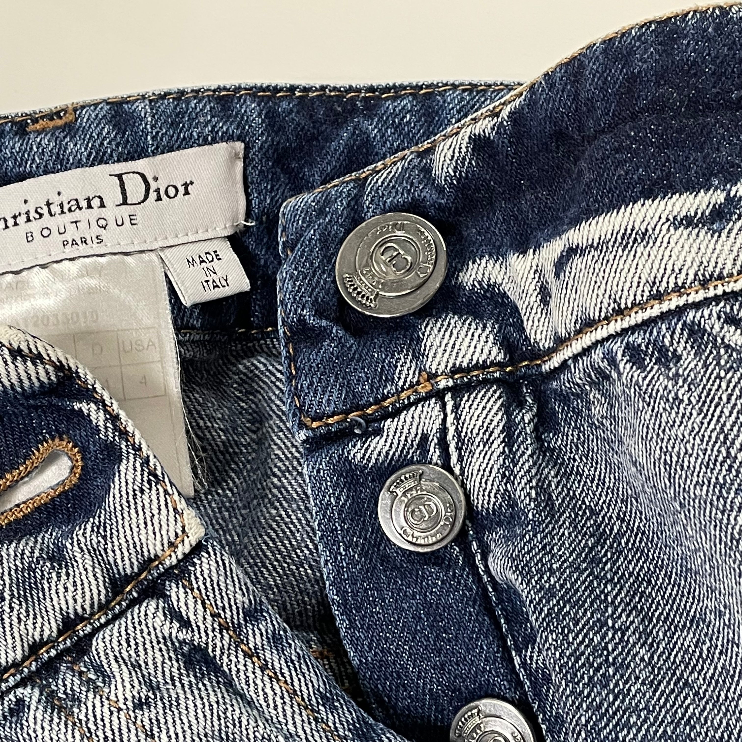 CHRISTIAN DIOR Denim Mini Skirt - 4