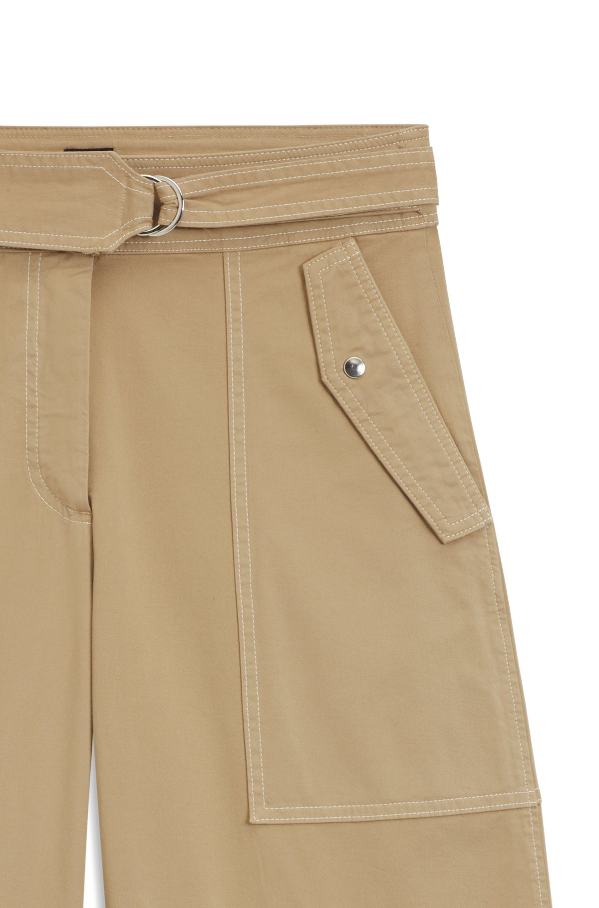BALLOON-LEG TROUSERS IN PAPER-TOUCH STRETCH-COTTON TWILL - 6