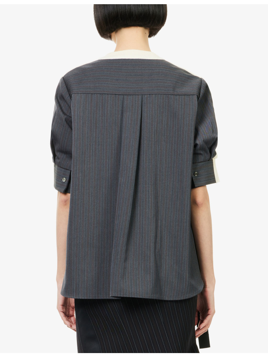 Stripe-Print Layered Wool Jumper - 4