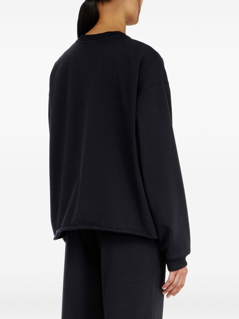 Peached raw-hem cotton sweatshirt 4