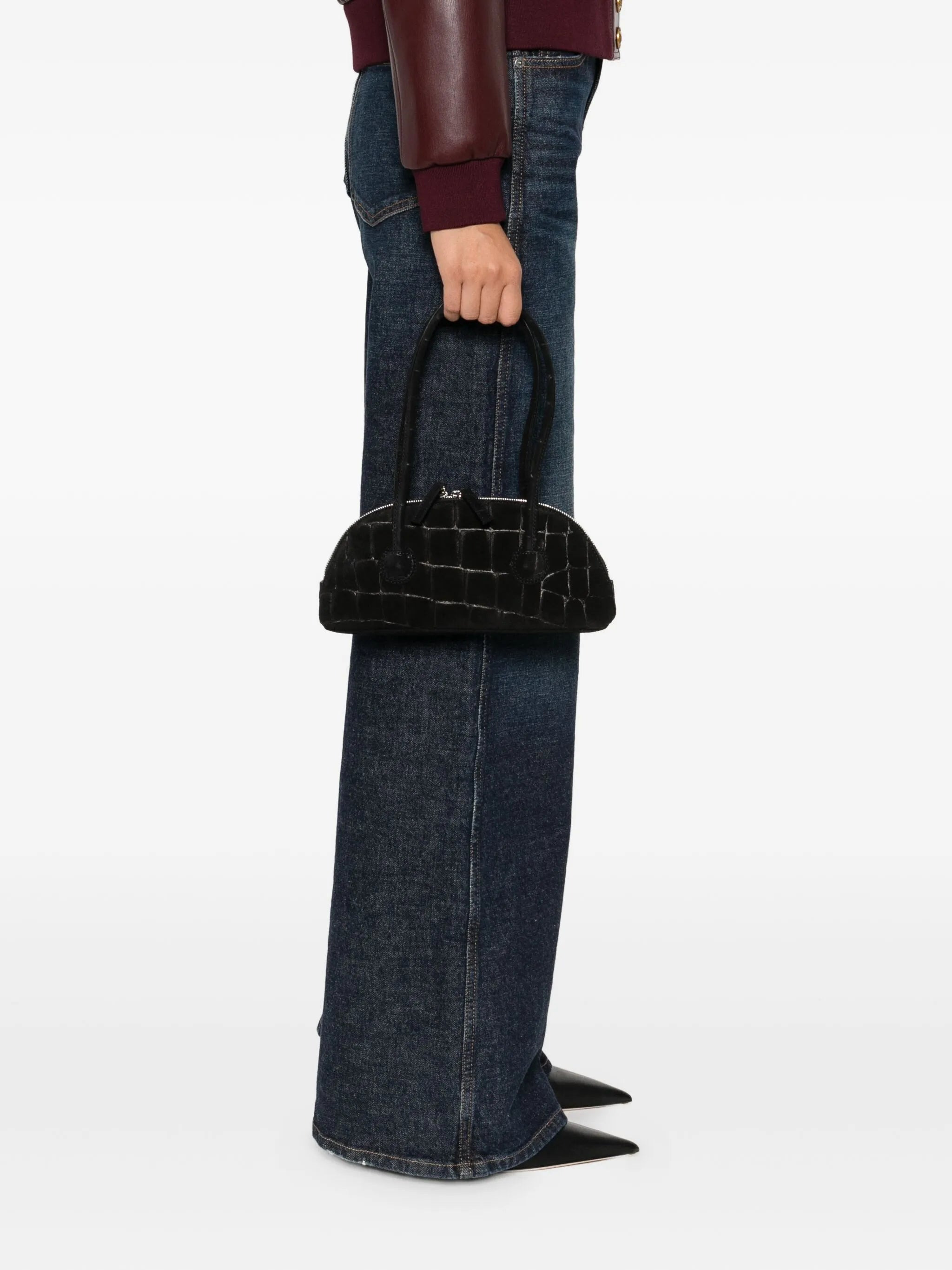 Margesherwood Bessette Croc-effect Calf-suede Tote Bag - 4