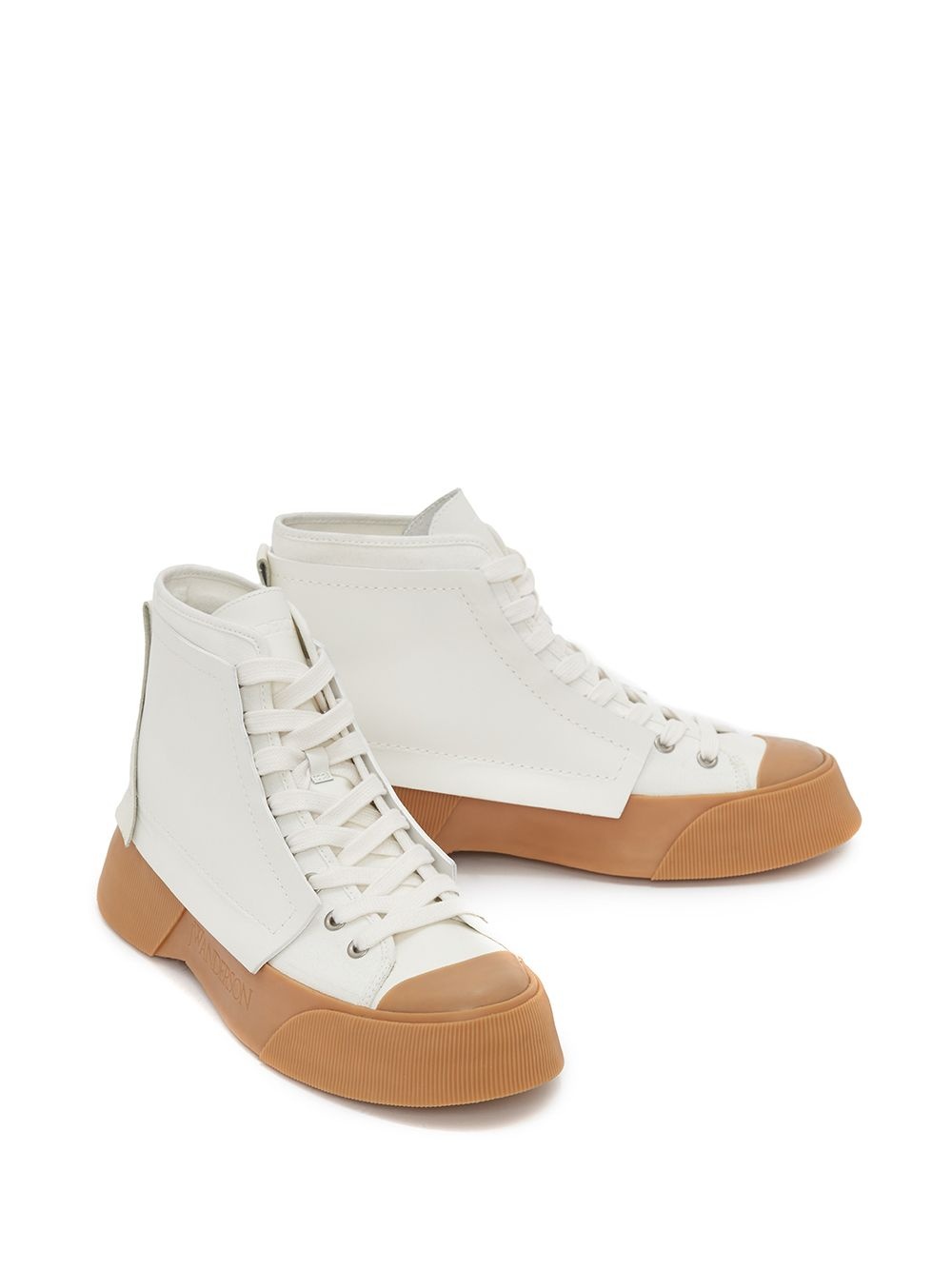 panelled high-top sneakers - 2