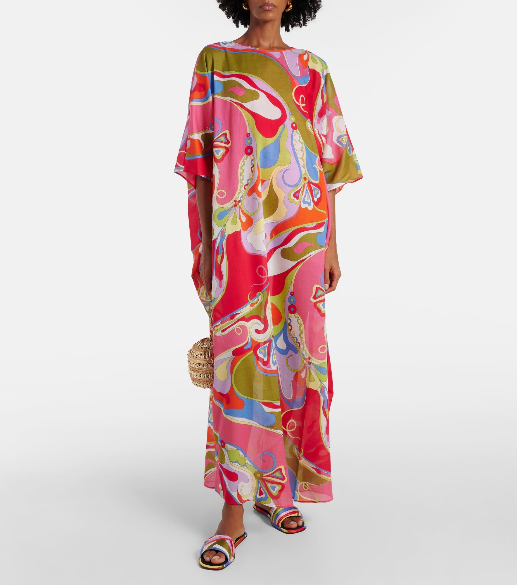 Orchidee cotton muslin kaftan - 2