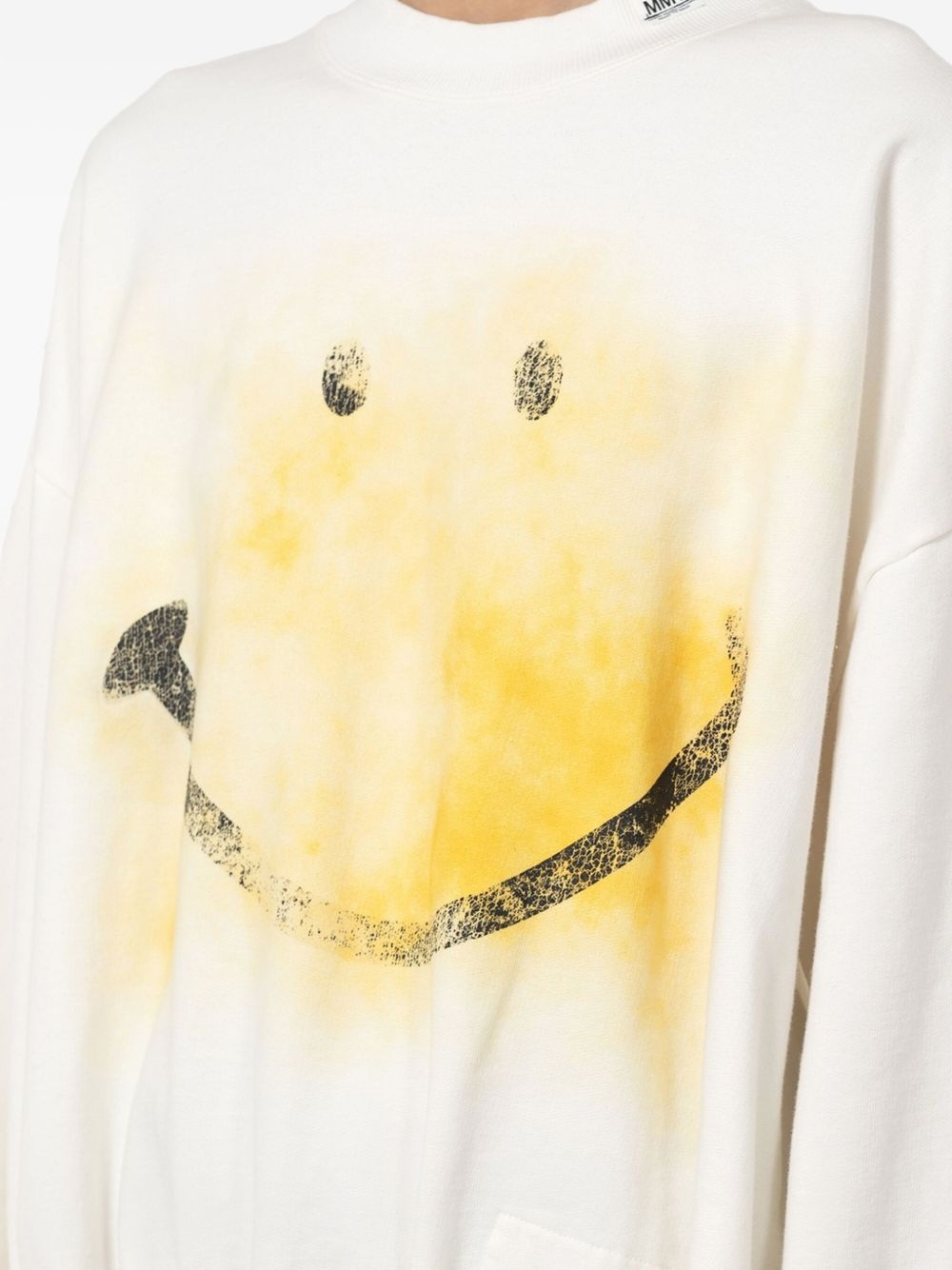 smiley face-print sweatshirt - 4