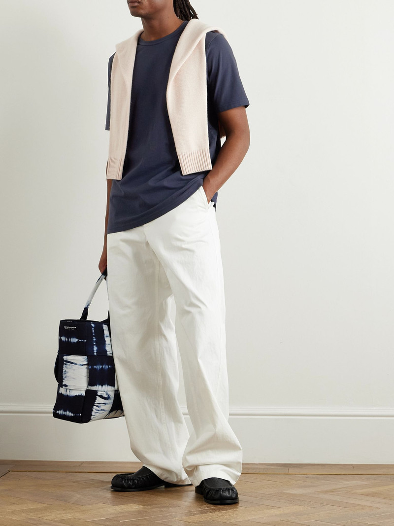 GABRIELA HEARST Bandeira Cotton-Jersey T-Shirt Navy outlook
