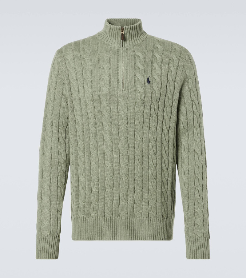 Cable-knit cotton sweater 1