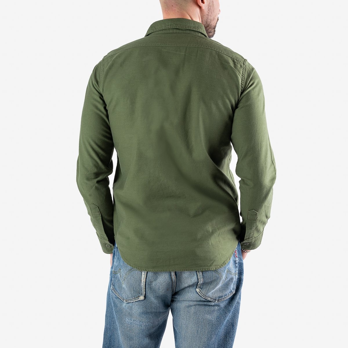 7oz Back Satin Military CPO Shirt - Green - 3